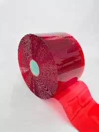 ПВХ завеса рулон полупрозрачная красная 2x200 (2м)